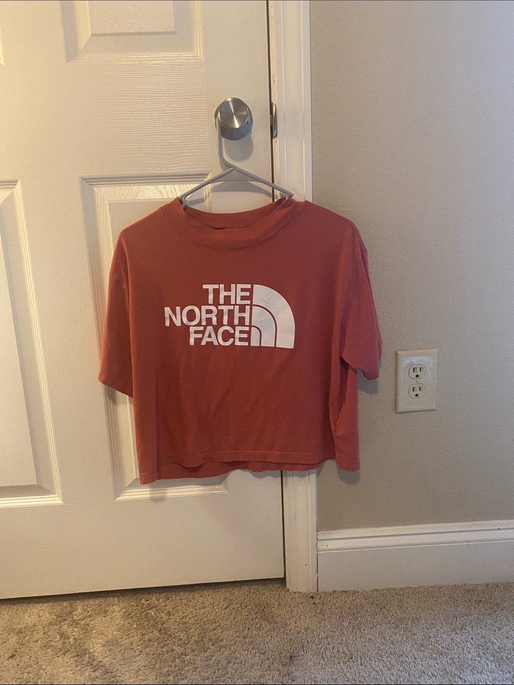 The North Face Rust Cropped Logo Tee
